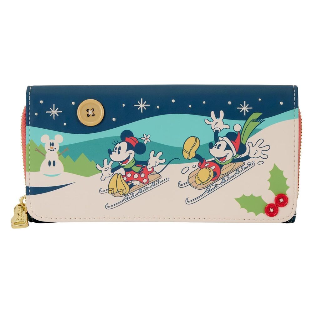 9214 Disney Mickey and Minnie Holiday Flap Wallet